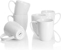 Sweese Porcelain White Coffee Mugs - 12 Ounce - Set of 6, Coffee Cups for Latte, Hot Tea, Cappuccino, Mocha, Cocoa, Festival Gift, Microwave Safe ﻿