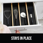 GORILLA GRIP powerGRIP Drawer Shelf and Cabinet Liner, Thick Strong Hold, Non-Adhesive Liners Protect Kitchen Cabinets and Cupboard, Bathroom Drawers, Easy Install, Breathable Mat, 17.5" x30', Black