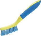 Scrub Brush Set for Bathroom Kitchen Bathtub Toilet Deep Cleaning Brush Tools All Purpose Cleaner Sponge Scrubbing Brushes with Ergonomic Handle, 4-Piece