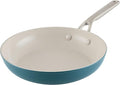 KitchenAid Hard Anodized Ceramic Induction Nonstick Cookware Frying Pan/Skillet, Dishwasher Safe, 10 Inch Non Stick Fry Pan with Stainless Steel Handle - Agave Blue