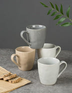 famiware Mars 4 Pieces Coffee Mug, 14 oz Tea Mug, Catering Mugs with Handle for Coffee, Tea, Cocoa, Milk, Multi-color