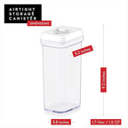 DWËLLZA KITCHEN Airtight Food Storage Containers with White Lids 1.7L - 4 Pc Air Tight Pantry Storage Containers Clear Kitchen Organization and Storage Set BPA-Free - Keeps your Food Fresh & Dry