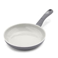 GreenLife Soft Grip Healthy Ceramic Nonstick 8" Frying Pan, PFAS & PFOA-Free, Dishwasher Safe, Egg Omelet Skillet, Cookware for Easy Cooking, Non-Stick Kitchen Essentials, Grey