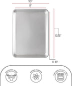 Fat Daddio's Natural Aluminum Quarter Sheet Pan, 2-Pack