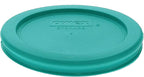 Pyrex 7202 1-Cup Glass Bowls & 7202-PC Turquoise Lids (4-Pack) - Made in USA