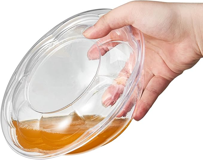 Jaluxing [18 oz. 150 Sets Clear Plastic Salad Bowls with Airtight Lids Disposable To Go Mixing Containers Serving for Fruit, Quinoa, Lunch and Meal Prep