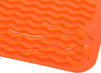 MicoYang Silicone Dish Drying Mat for Multiple Usage,Easy clean,Eco-friendly,Heat-resistant Silicone Mat for Kitchen Counter,Sink,Bar,Bottle,or Cup Orange M 17 inches x 6 inches