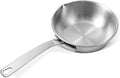 5.1-Inch Mini Egg Pan Stainless Steel Mini Sauce Pan Omelet Frying Pan with Spout for Home Kitchen Restaurant