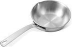 5.1-Inch Mini Egg Pan Stainless Steel Mini Sauce Pan Omelet Frying Pan with Spout for Home Kitchen Restaurant