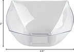 Restaurantware Moderna 8 Ounce Fancy Square Disposable Bowls - Durable Heavy-Duty Clear Plastic for Warm and Cold Foods (Pack of 3)