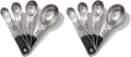 OXO Good Grips 4 Piece Stainless Steel Measuring Spoons with Magnetic Snaps, (Pack of 2)