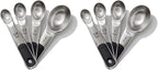 OXO Good Grips 4 Piece Stainless Steel Measuring Spoons with Magnetic Snaps, (Pack of 2)