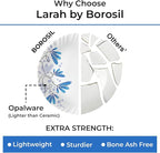 Borosil Gourmet Dinnerware Set For 6, 35 Pieces, White Dinner Plates and Bowls Sets, Chip Resistant Tempered Opal Glass, Stain Resistant, Dishwasher & Microwave Safe Dinner Set For Gifting, Serves 6