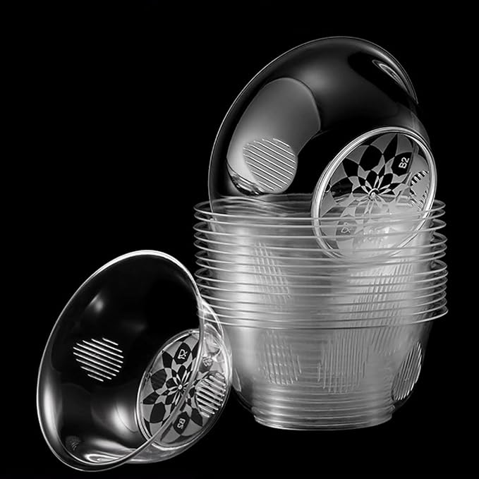 MOACOCK 100 Pack Small Clear Plastic Bowls, 8oz Hard Disposable Salad Bowls, Disposable Bowl for Party Serving, Ice Creams, Desserts, Catering, Special Events