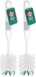 Scotch-Brite Glass and Water Bottle Brush, Long-Lasting Bristles, Safe On Multiple Types of Water Bottles, Baby Bottles, Vases, and More (Pack of 2)