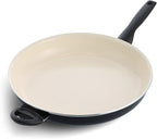 GreenPan Rio Healthy Ceramic Nonstick 13.5" Frying Pan Skillet, PFAS-Free, Dishwasher Safe, Black