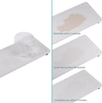 NiuYichee 2 Pcs Water Absorbing Stone Trays, Kitchen/Bathroom Sink Soap Dish, Diatomite Tray Used for Hand Soap & Cosmetic Bottles in The Modern Home, 4" W x 10.2" L, White
