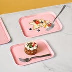 Pink Plastic Serving Platters and Trays,Serving Dishes for Entertaining,Rectangular Platters for Serving Food, Appetizer Serving Trays for Snacks,Charcuterie,Chips,Candy,Fruit,Sushi
