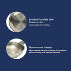 Oster Beauford 8-Inch Stainless Steel Frying Pan – Induction, Oven & Dishwasher Safe Skillet, Soft-Touch Gray Handle, 5-Ply Encapsulated Bottom