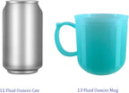 Plastic Coffee Mug 4 set Microwave and Dishwasher Safe - BPA Free Reusable Cups 13 oz - Unbreakable Thick Wall Bulk Coffee Mugs for Kids Kitchen Home Outdoor Camper Nautical