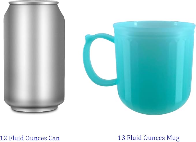 Plastic Coffee Mug 4 set Microwave and Dishwasher Safe - BPA Free Reusable Cups 13 oz - Unbreakable Thick Wall Bulk Coffee Mugs for Kids Kitchen Home Outdoor Camper Nautical