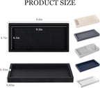 Bathroom Trays for Counter, Slicone Vanity Trays for Bathroom, Rectangle Sponge Holder for Kitchen Sink - Black