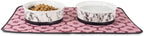 Bone Dry Pet Bowl Collection Ceramic Set, Small, Marble, 2 Count White