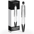 Misen Kitchen Tongs - Dishwasher Safe, Heavy Duty - Precision Silicone-Tipped Grilling Tool - Heat Resistant, Nonstick Safe - Perfect for Serving and Air Frying- 13 Inch | Black