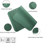 MicoYang Silicone Dish Drying Mat for Multiple Usage,Easy clean,Eco-friendly,Heat-resistant Silicone Mat for Kitchen Counter or Sink,Refrigerator or Drawer Liner Green 4XL 32 inches x 18 inches