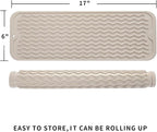 MicoYang Silicone Dish Drying Mat for Multiple Usage,Easy clean,Eco-friendly,Heat-resistant Silicone Mat for Kitchen Counter,Sink,Bar,Bottle,or Cup Tapioca M 17 inches x 6 inches
