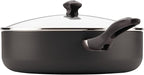Farberware Dishwasher Safe Nonstick Jumbo Cooker/Saute Pan with Helper Handle - 6 Quart, Black