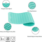 MicoYang Silicone Dish Drying Mat for Multiple Usage,Easy clean,Eco-friendly,Heat-resistant Silicone Mat for Kitchen Counter,Sink,Bar,Bottle,or Cup Mint M 17 inches x 6 inches