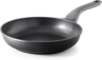 PRICUSIS Nonstick Frying Pan, 8/10/12 Inch Skillet with Stay Cool Handle, Fully Coated, Induction Compatible & Oven Safe, 100% Dishwasher Safe, PTFE & PFOA Free（10 Inch, Black Sesame）