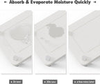 Kitchen Sink Caddy Water Absorbing Stone Tray For Sink, Diatomite Bathroom Countertop Tray Organizer, Faucet Stone Drying Mat Coaster Soap Dish Sponge Dispenser Holder (White)
