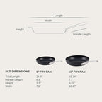 All-Clad HA1 Expert Hard Anodized Nonstick Fry Pan 2 Piece Set, 8" & 10" Induction, Oven Safe 500F, Kitchen Frying Pans, Skillets, Ergonomic Handle, Premium Cookware, Dishwasher Safe, Black