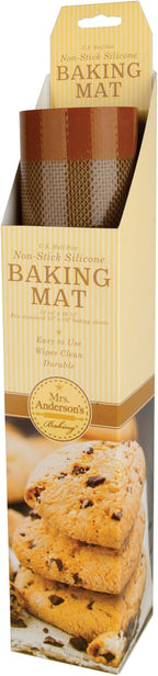 Mrs. Anderson's Baking Non-Stick Silicone Baking Mat - Reusable Oven Liner & Pastry Mat - For Breads, Cookies, Roasting & More - Baker’s Essentials - Heat-Resistant to 480°F - Baking Mat