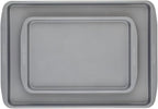 Farberware GoldenBake Nonstick Bakeware Cookie/Baking Sheet Pan Set, 2 Piece, Gray