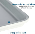 Sur La Table Kitchen Essentials Bake Sale 13 X 9 Inch PFOA, PFAS, PTFE Free Nonstick Cookie/Baking Sheet - Linen White