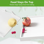 Youpehom Bed Tray Table with Folding Legs,Bamboo Breakfast in Bed for TV Table,Tray,Eating,Snack Tray,Laptop Computer (White, Medium)