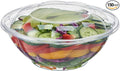 Jaluxing [24 oz. 150 Sets Clear Plastic Salad Bowls with Airtight Lids Disposable To Go Mixing Containers Serving for Fruit, Quinoa, Lunch and Meal Prep