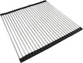 Ahyuan Roll up Dish Drying Rack Over The Sink Kitchen Roll up Sink Drying Rack Portable Dish Drainer Foldable Dish Drying Rack (Black, 20.5''X19.7'')