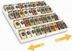 GOENDR Spice Drawer Organizer, 4-Tier Metal Spice Rack for Drawer, Expandable Seasoning Organizer Fits 11.4-22.8” Wide Drawer, Holds up to 48 Spice Jars (Not Included), White