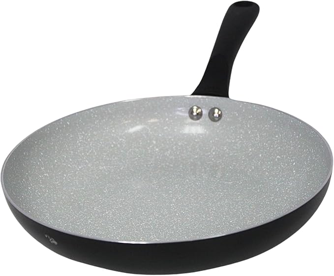 IMUSA 12" Premier Ceramic Nonstick Fry Pan with Cool Touch Handle, Matte Black