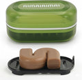 AIMAIAIMAI Soap Holder - Portable Travel Soap Case with Draining Layer - Perfect for Bathroom, Gym, Camping, Traveling (Green)