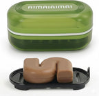 AIMAIAIMAI Soap Holder - Portable Travel Soap Case with Draining Layer - Perfect for Bathroom, Gym, Camping, Traveling (Green)