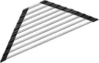 Corner Sink Caddy Triangle Dish Drying Rack for Sink Corner, Dish Drying Rack in Sink, Sponge Holder Roll Up Dish Drying Rack Over The Sink,Drainer Mat Sponge Caddy for Counter Storage