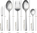 Alata Cube 45-Piece Forged Stainless Steel Flatware Set Cutlery Set,Service for 8,Silver Finish,Dishwasher Safe