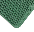MicoYang Silicone Dish Drying Mat for Multiple Usage,Easy clean,Eco-friendly,Heat-resistant Silicone Mat for Kitchen Counter or Sink,Refrigerator or Drawer Liner Green S 12 inches x 6 inches
