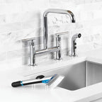 OXO Steel Soap Dispensing Dish Brush 10 in