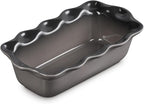 Le Creuset Stoneware Heritage Fluted Loaf Pan, 9", Oyster